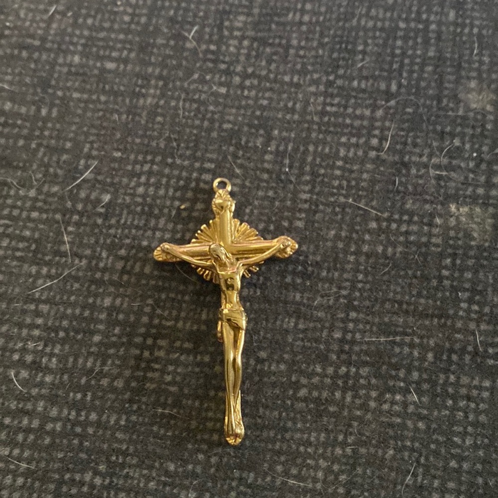 14k gold pendant cross